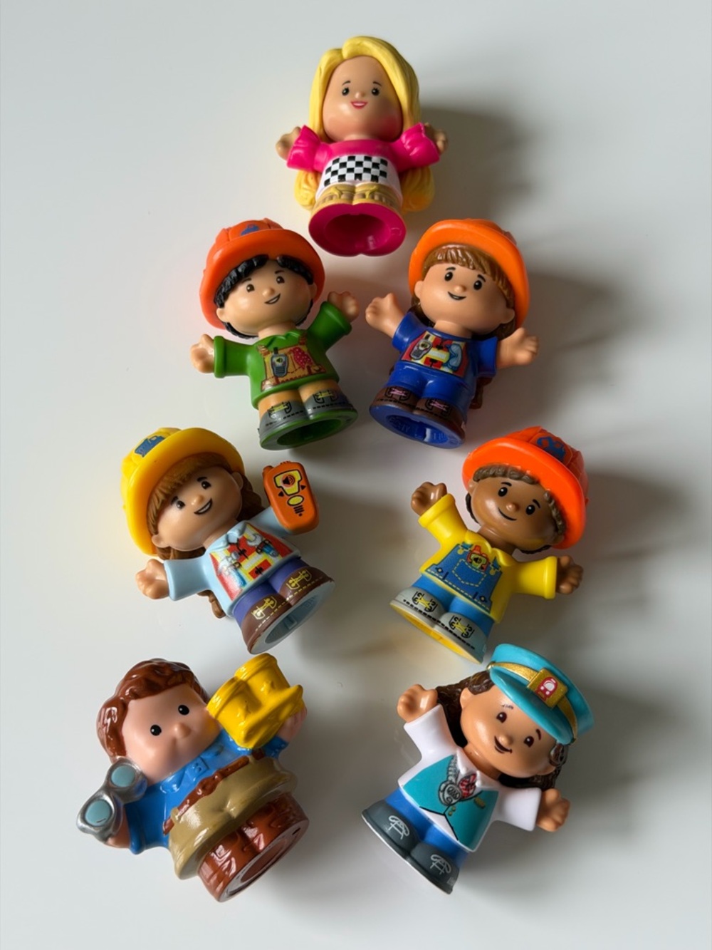 Mattel Little People Colorful Construction Friends Set Of 7